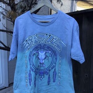 Eagles The Long Goodbye Sphere Las Vegas Tour Graphic T Shirt Blue Large